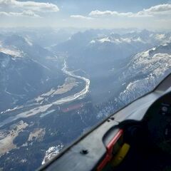 Flugwegposition um 13:34:58: Aufgenommen in der Nähe von Gemeinde Weißenbach am Lech, Österreich in 2734 Meter